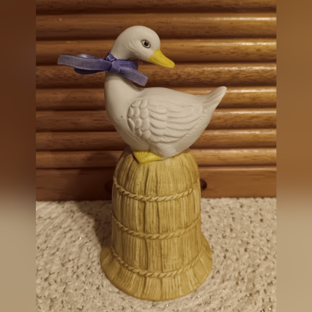 Vintage 90's Goose/Duck Ceramic Bell.  7"T X 3 1/2" W